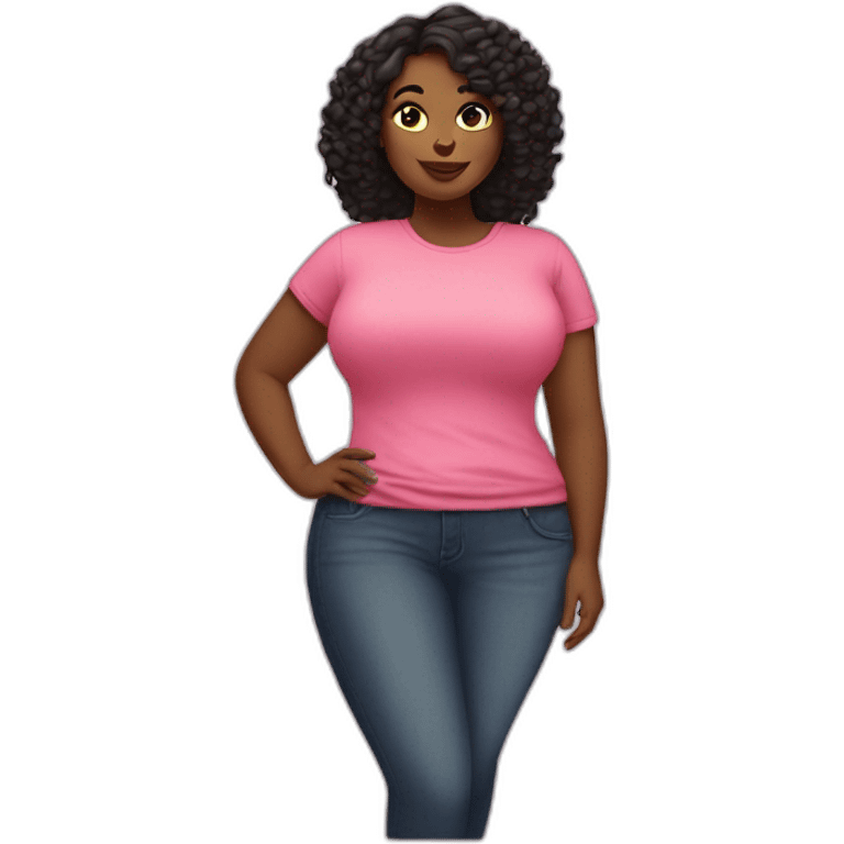 Curvy girl emoji