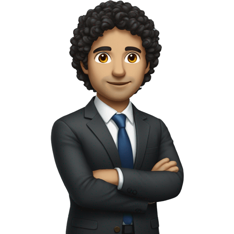 male EU lawyer dark curly hair olive skin emoji