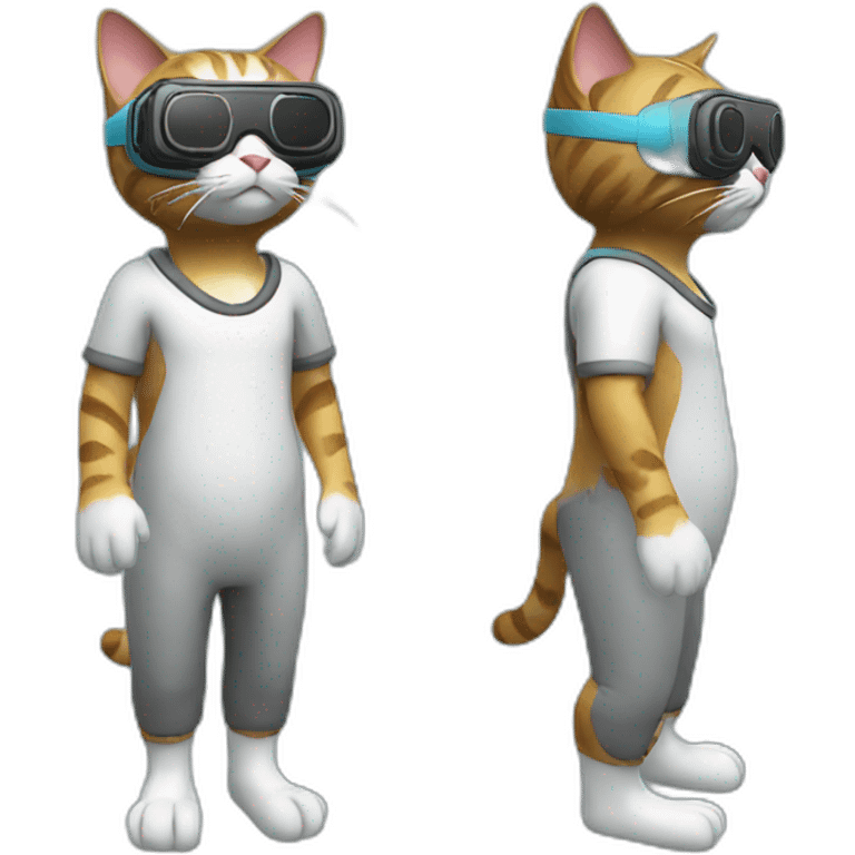 cat in vr headset full body emoji