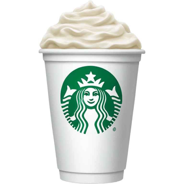 white starbucks with cream emoji