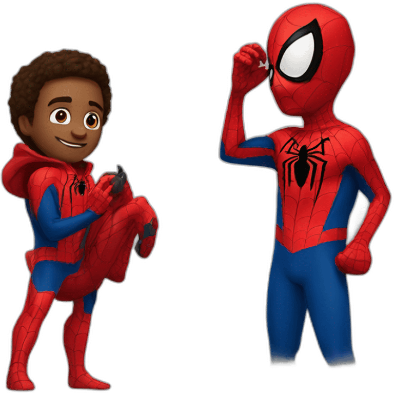 Spiderman and miles moraled emoji