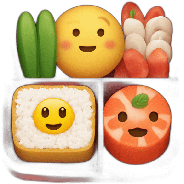 cute bento box emoji