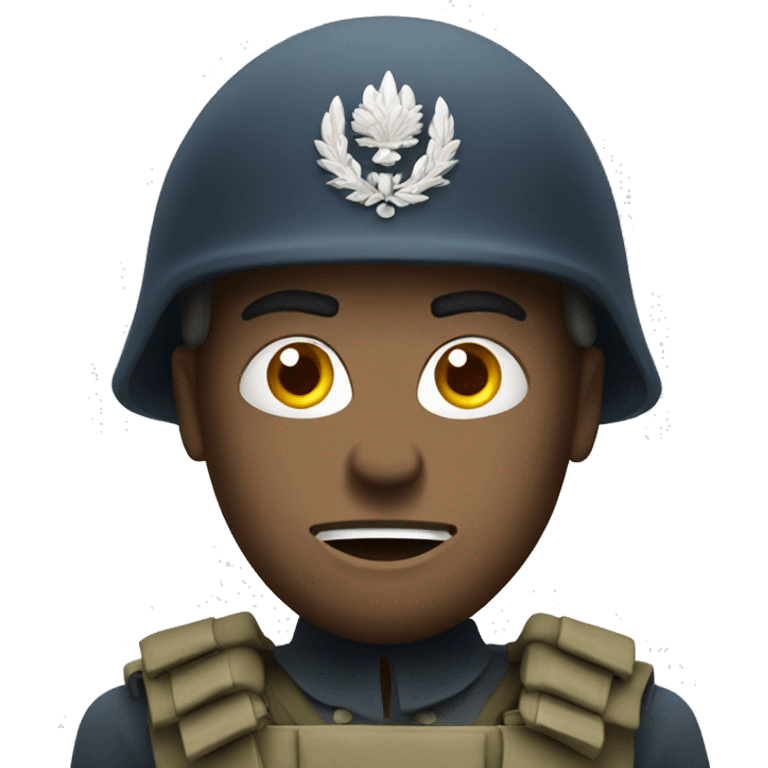 angry French soldier emoji