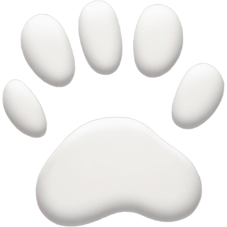 White paw print emoji