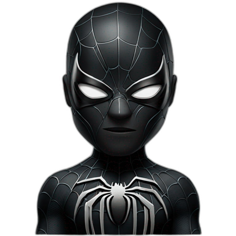 Black Panter with spider man mask emoji