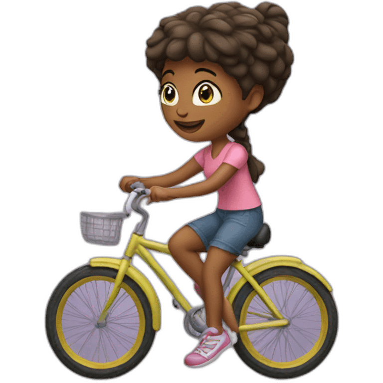 the girl rides a bicycle emoji