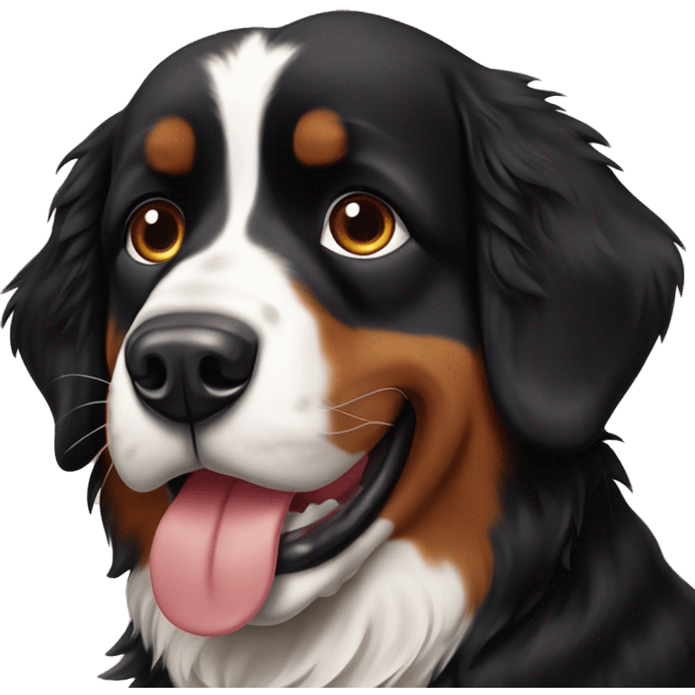 Bernese mountain dog with rhum&coke emoji