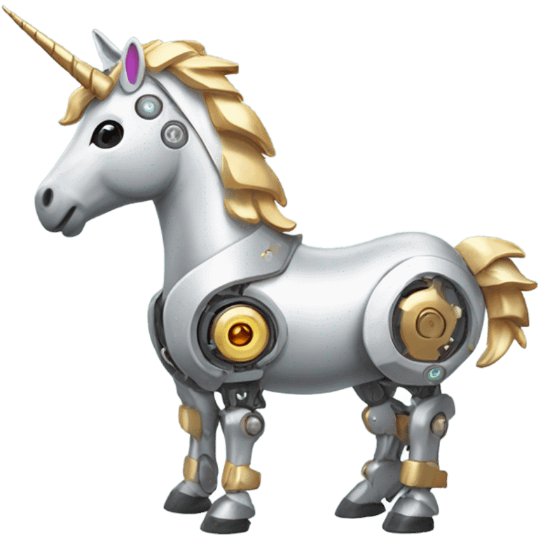 Unicorn with bots  emoji