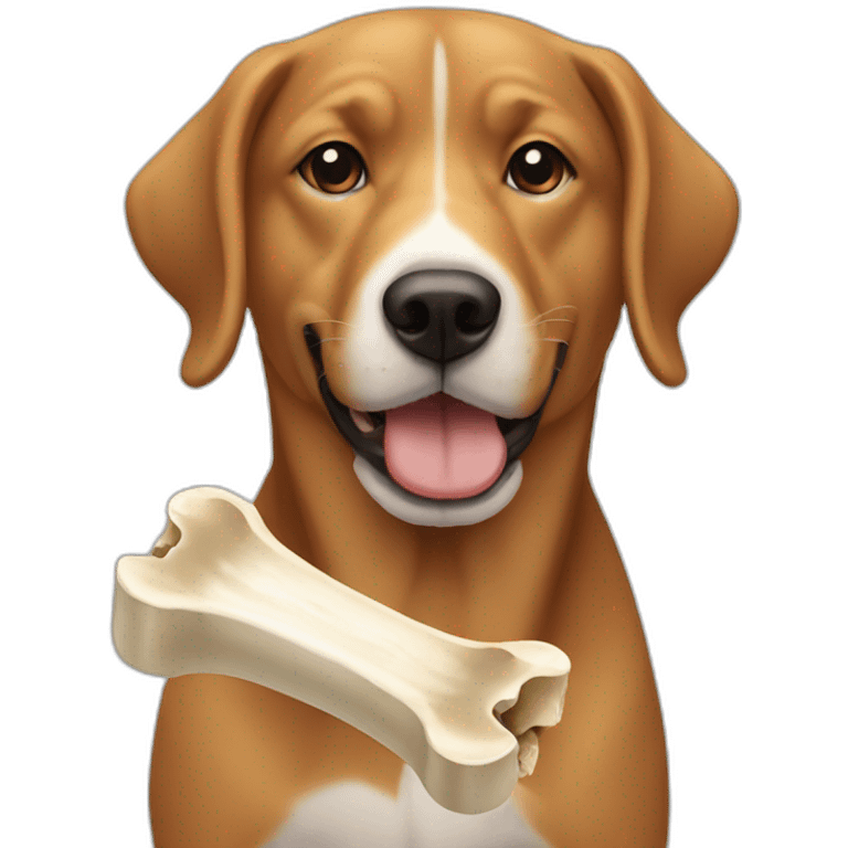 dog-holding-bone-in-mouth emoji