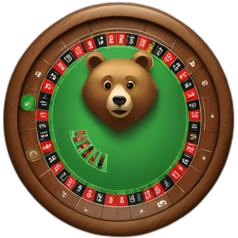 Bear and Roulette emoji