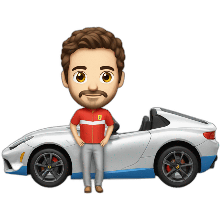 alonso con su coche emoji