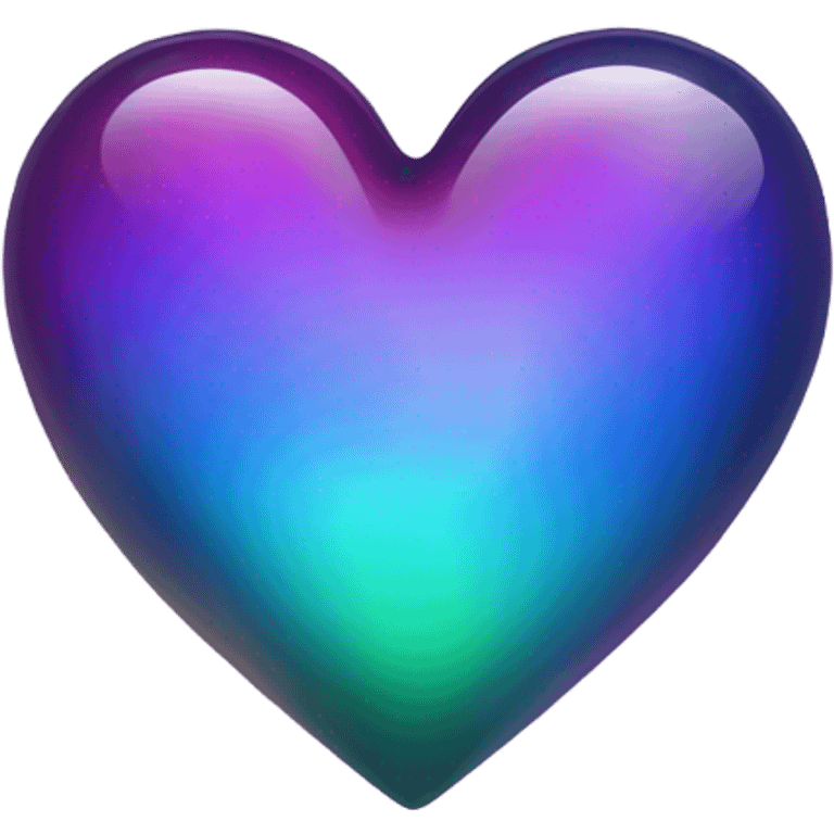 Dark rainbow glass heart emoji