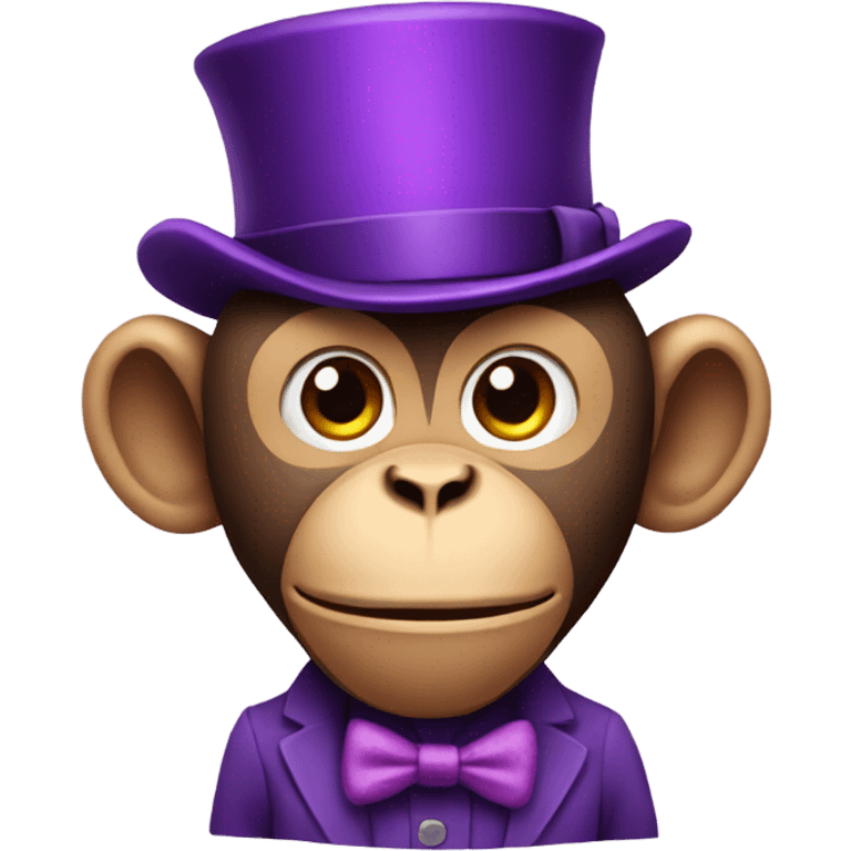 purple tophat monkey emoji