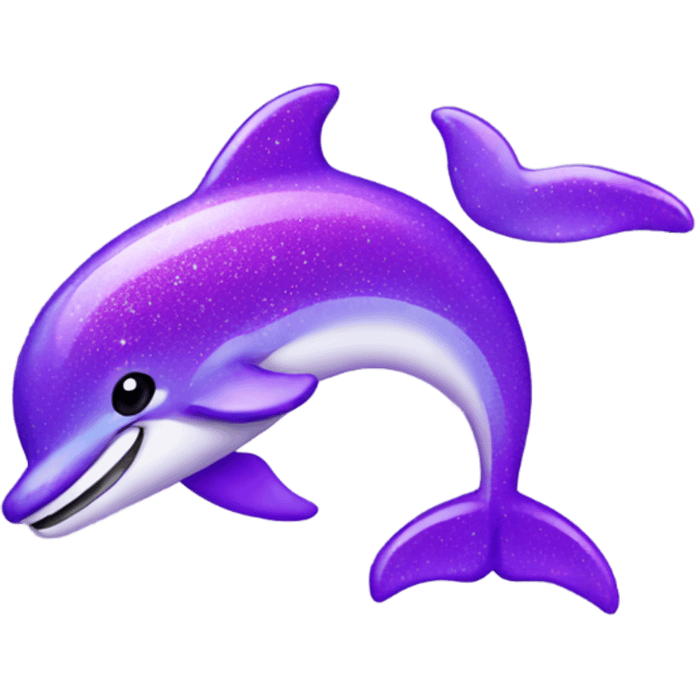 A sparkly purple dolphin emoji