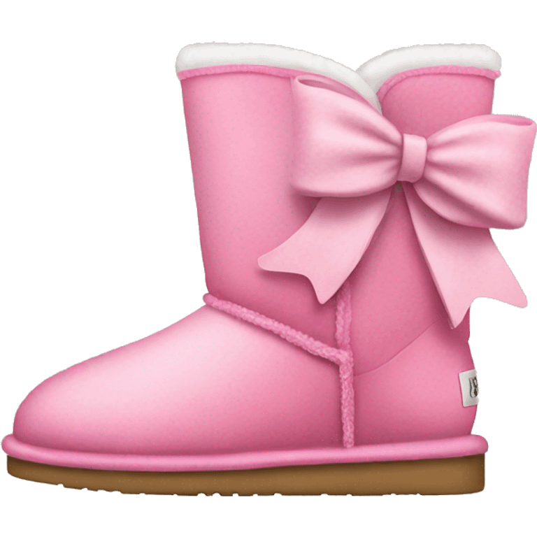 pink pair of uggs with bow on the back emoji