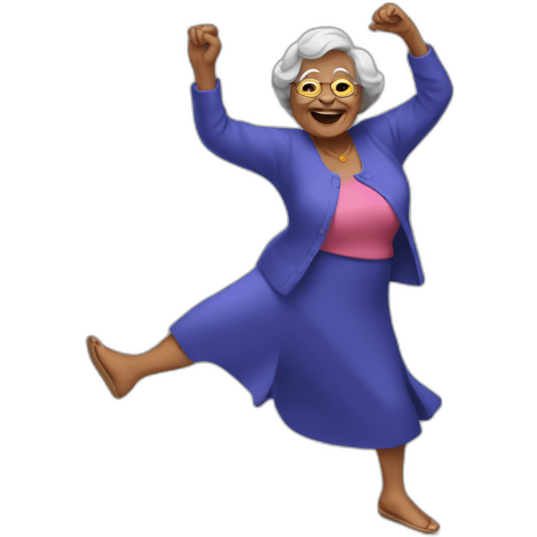 Granmother dancing emoji