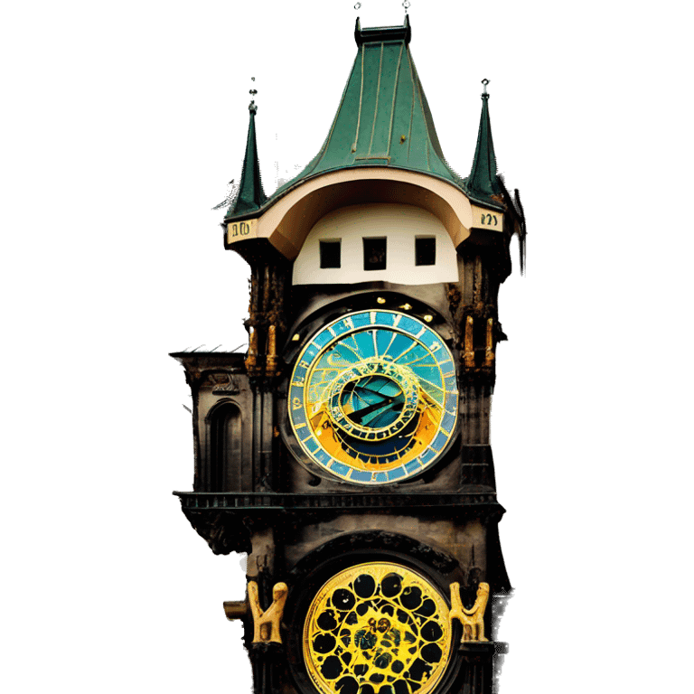 astronomical clock tower prague emoji