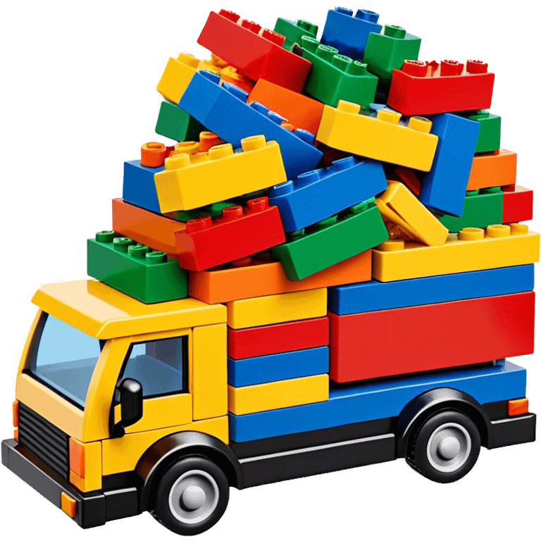 Legos in moving truck emoji