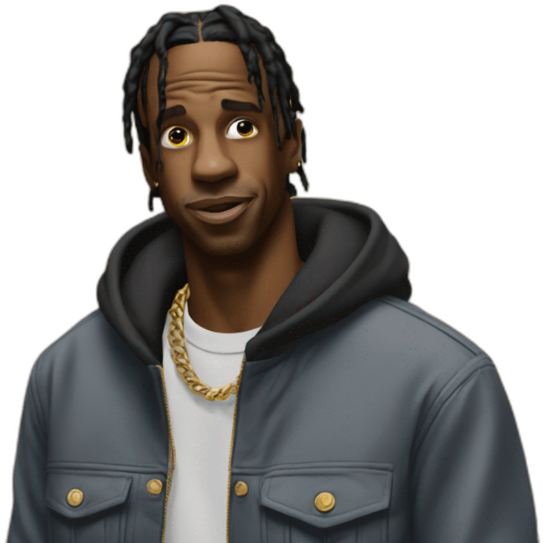 Travis Scott laghing emoji