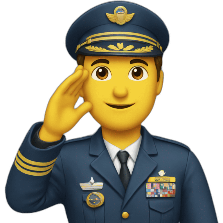 saluting pilot emoji