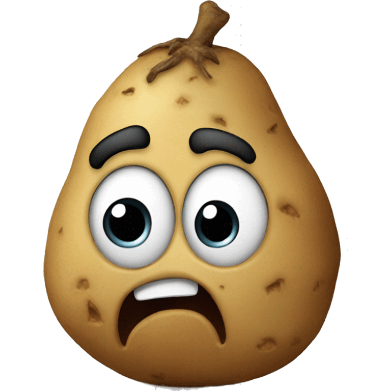 Scared potato emoji