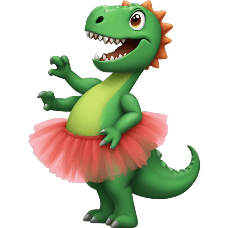 Dinosaur with tutu  emoji