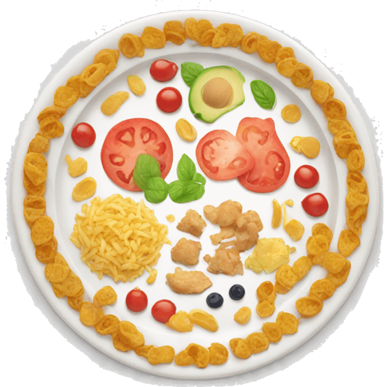 unhealty food plate emoji