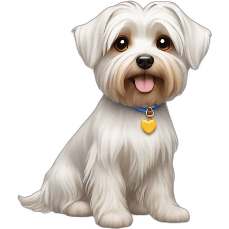 Dog Maltese Yorkie cross emoji