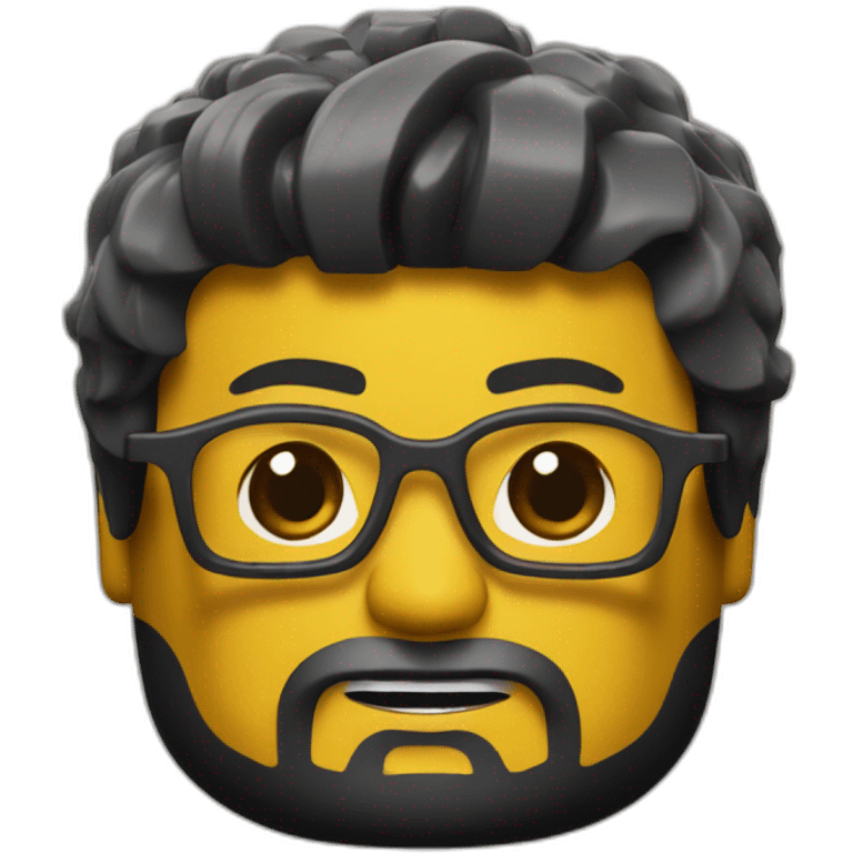 lego con cabello corto y barba emoji