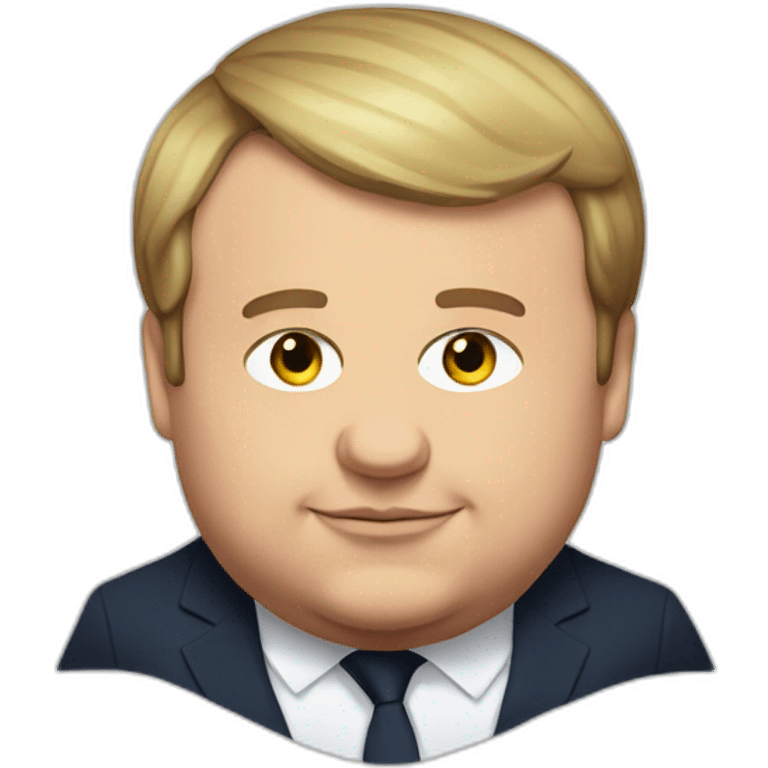 Extremely Obese Emmanuel Macron emoji