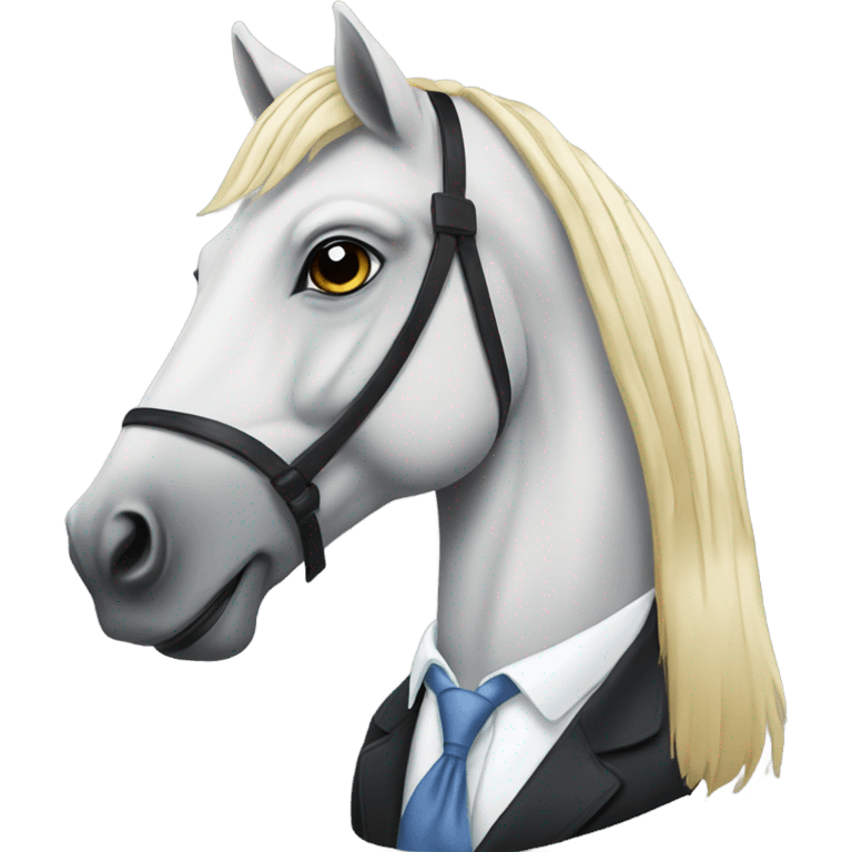 Horse wearing a tie  emoji