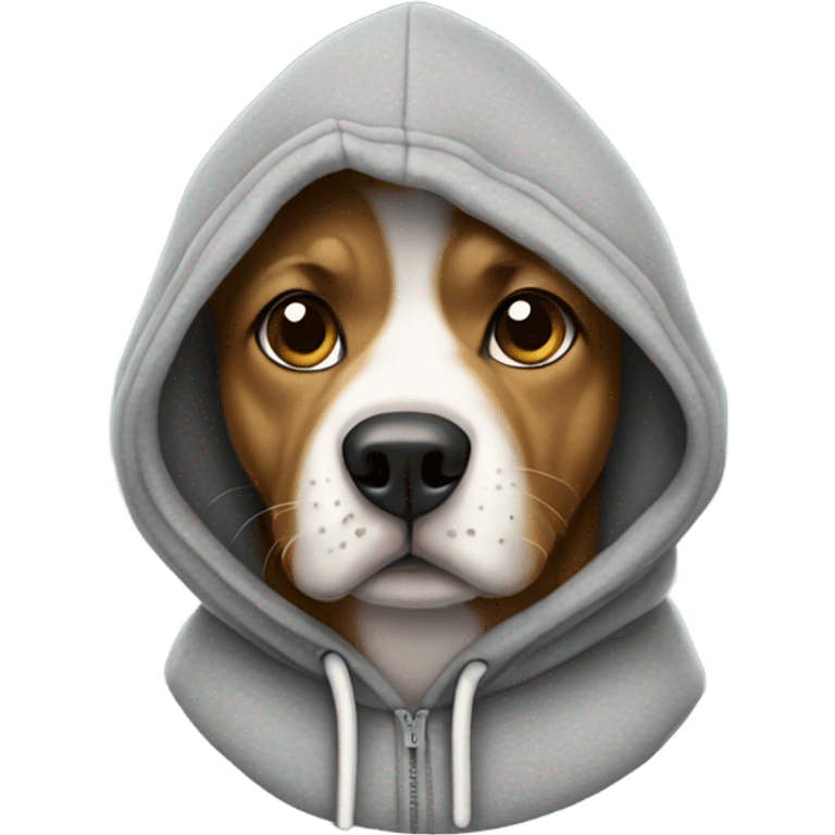 Dog wearing a hoodie emoji