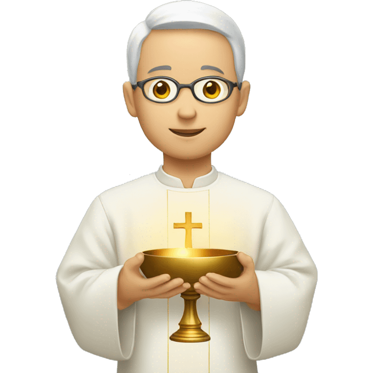 priest holding eucharist emoji