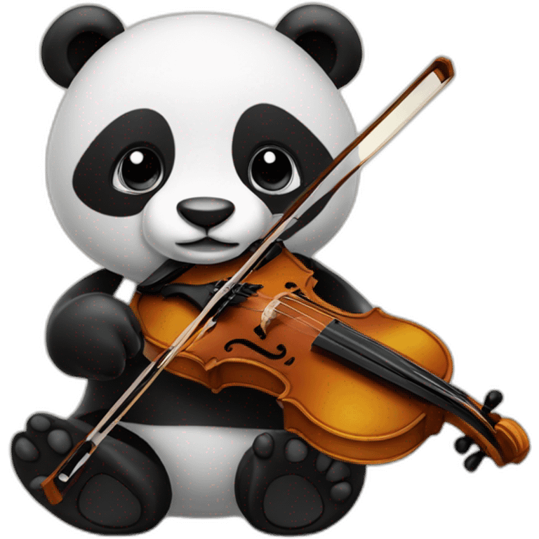 Violon sur panda emoji