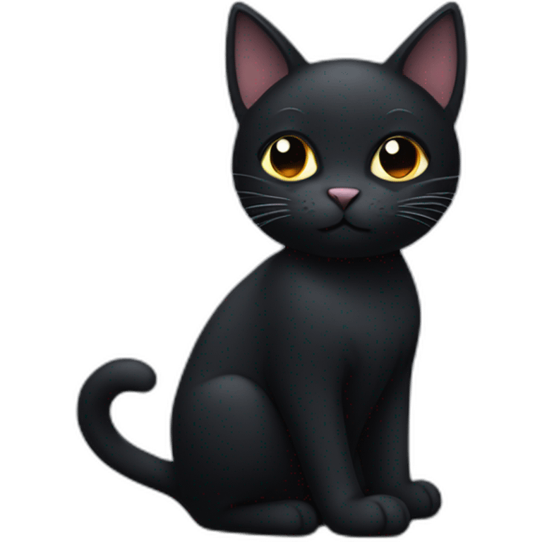 Black cat with star emoji