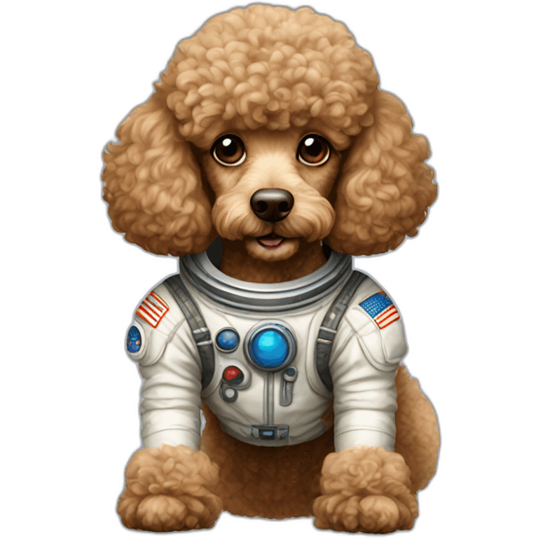 Light brown poodle astronaut emoji