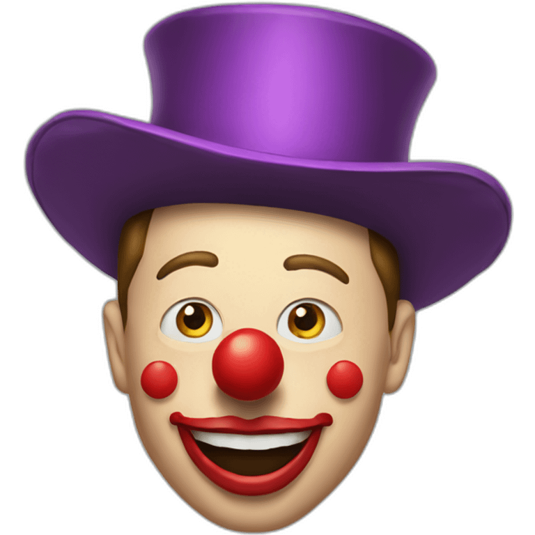 Elon musk as a clown emoji