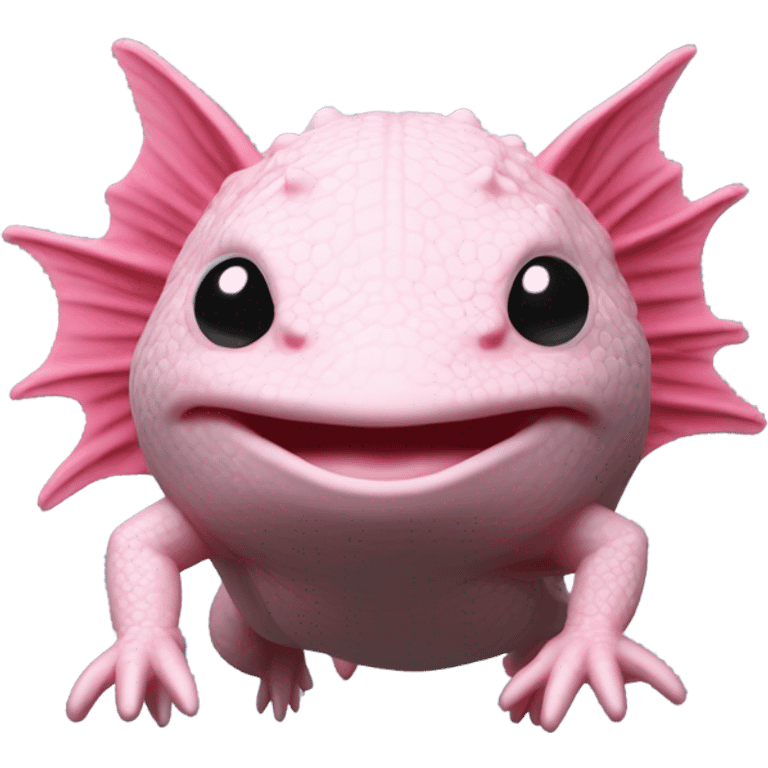 A 3-D printer printing an axolotl emoji