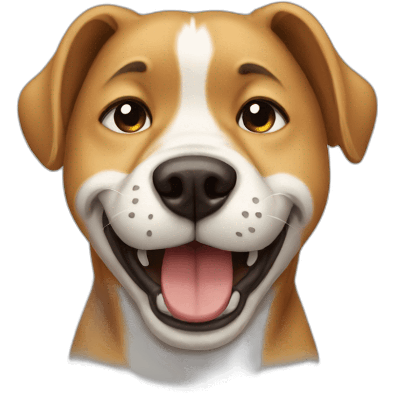 A dog crying emoji