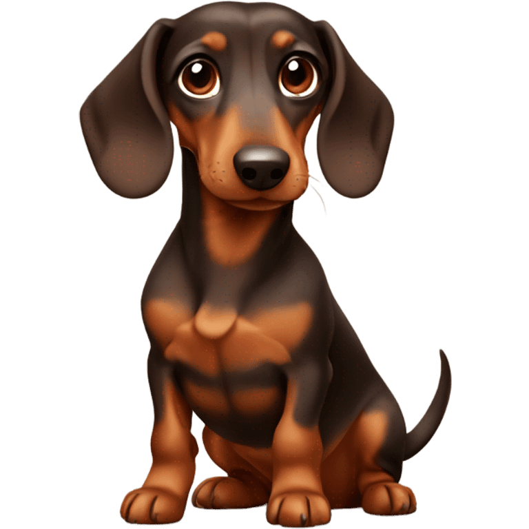 Cute brown dachshund  emoji