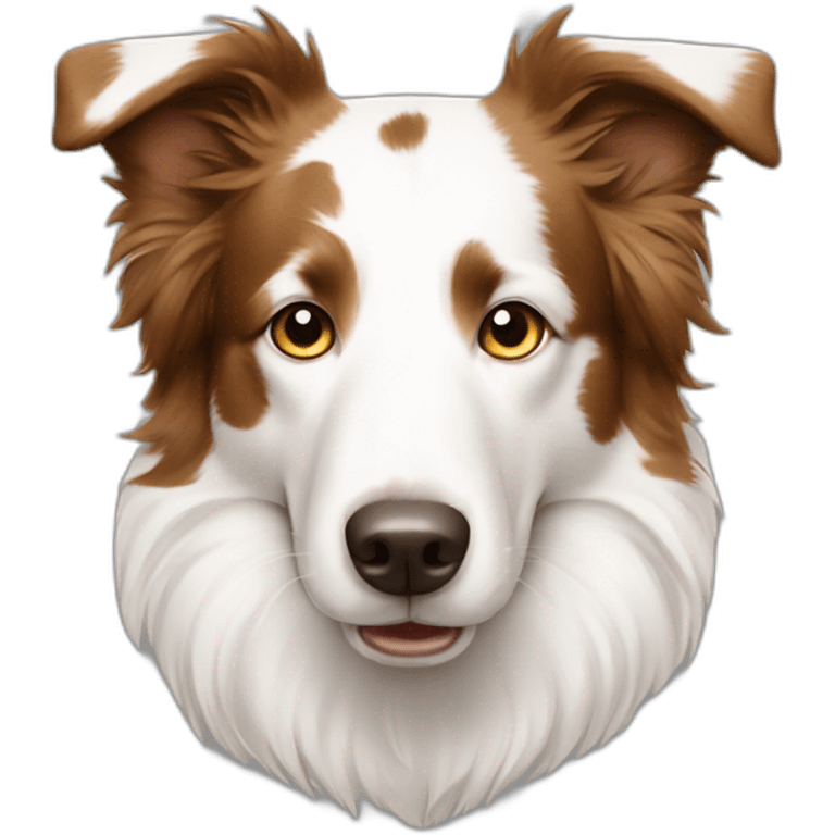 Border collie white with light brown spots emoji