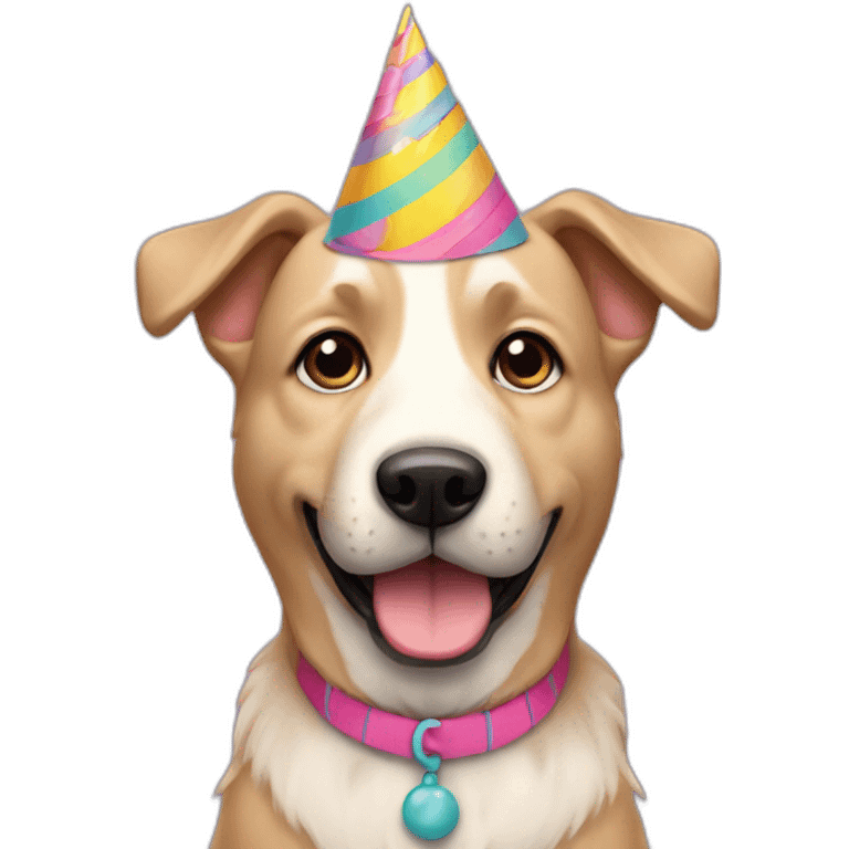 Birthday dog emoji