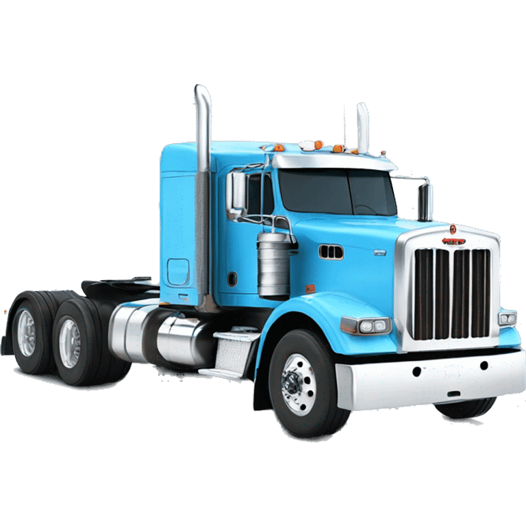 Sky blue peterbilt 379 63 inch cabin emoji