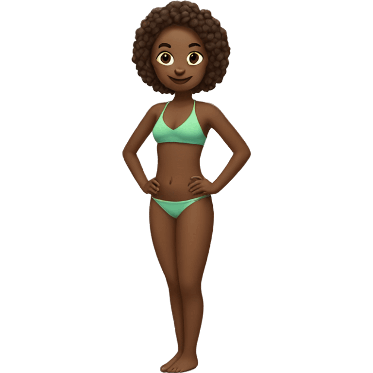 bikini yoga brown girl emoji