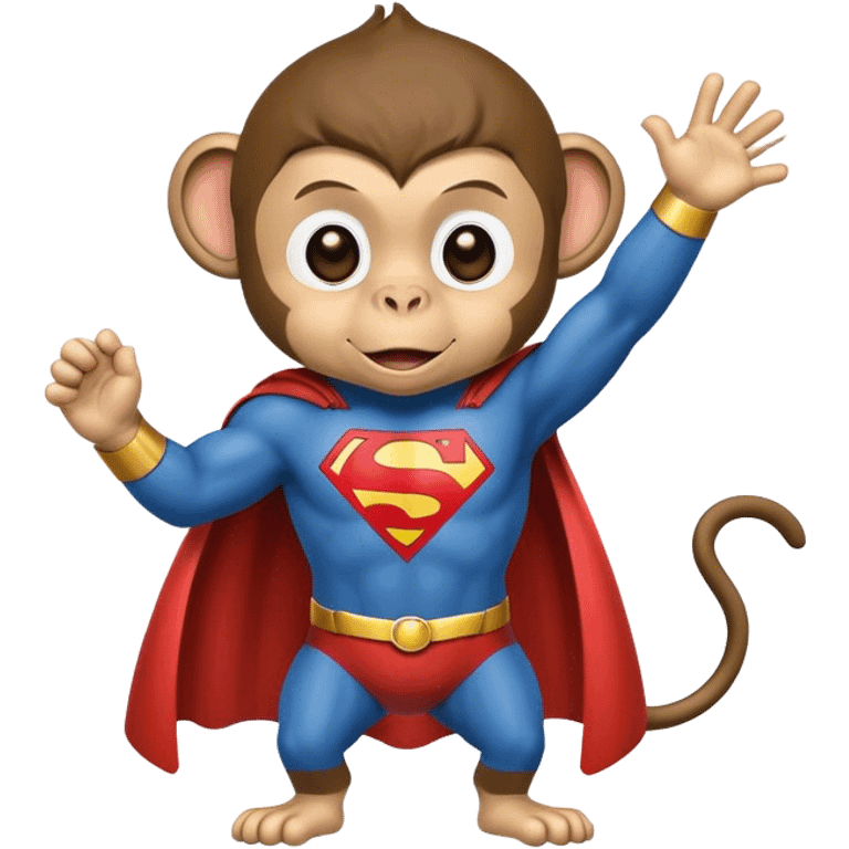 Superman monkey with cape emoji