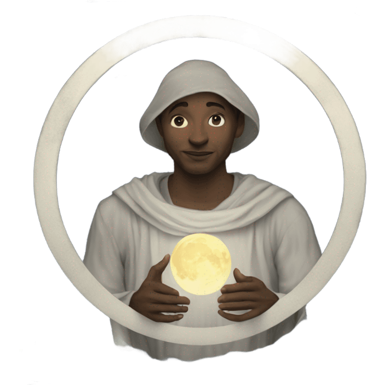 The Moon tarot card emoji