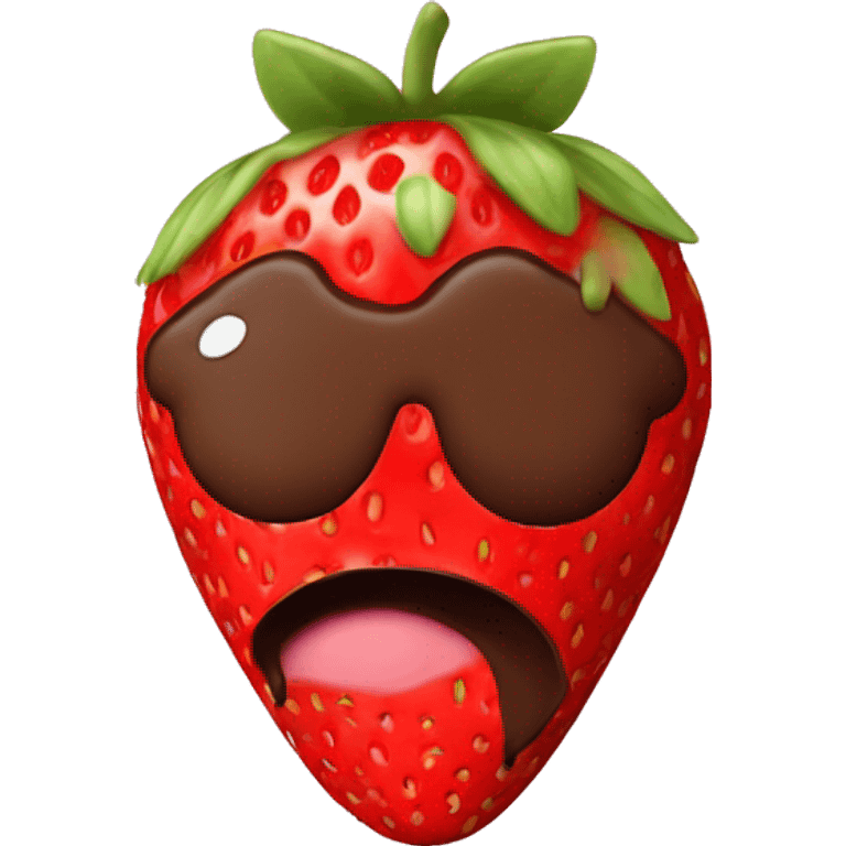 Fraise au chocolat emoji