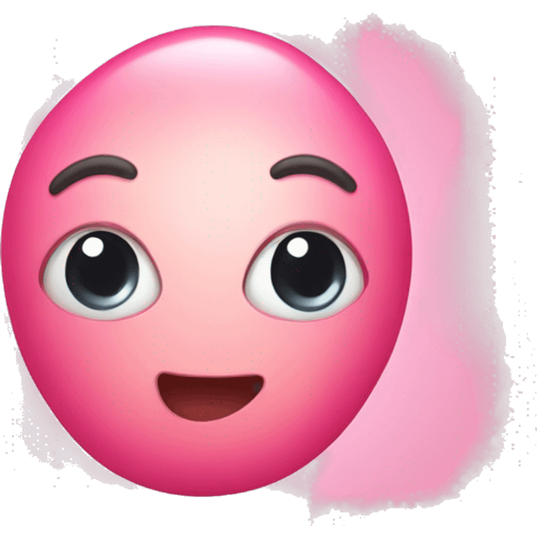 A cute pink jellybean emoji