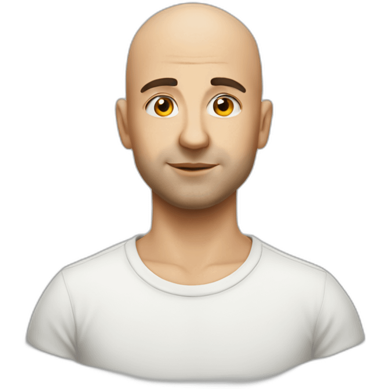 Italian young bald guy from Berlin emoji