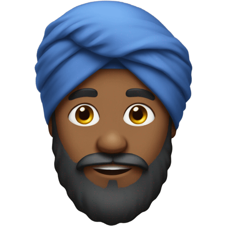 bearded boy in turban portrait emoji